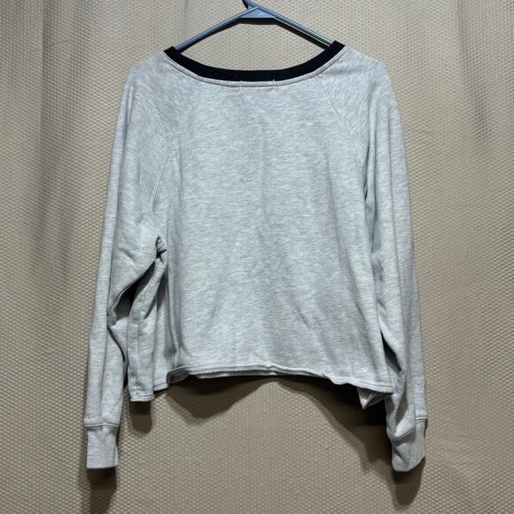 Kansas City Chiefs Women's Cropped Sweatshirt Heather Gray Size Large NFL - Picture 10 of 10